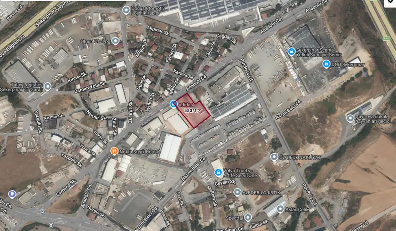 Şekerpınar'da 4.580 m² UA-2 Arsa